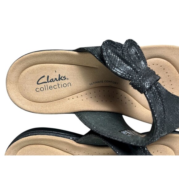 Clarks Laurieann Rae Women's Black Lightweight Thong Comfort Sandals  Size 8.5 - Picture 12 of 14